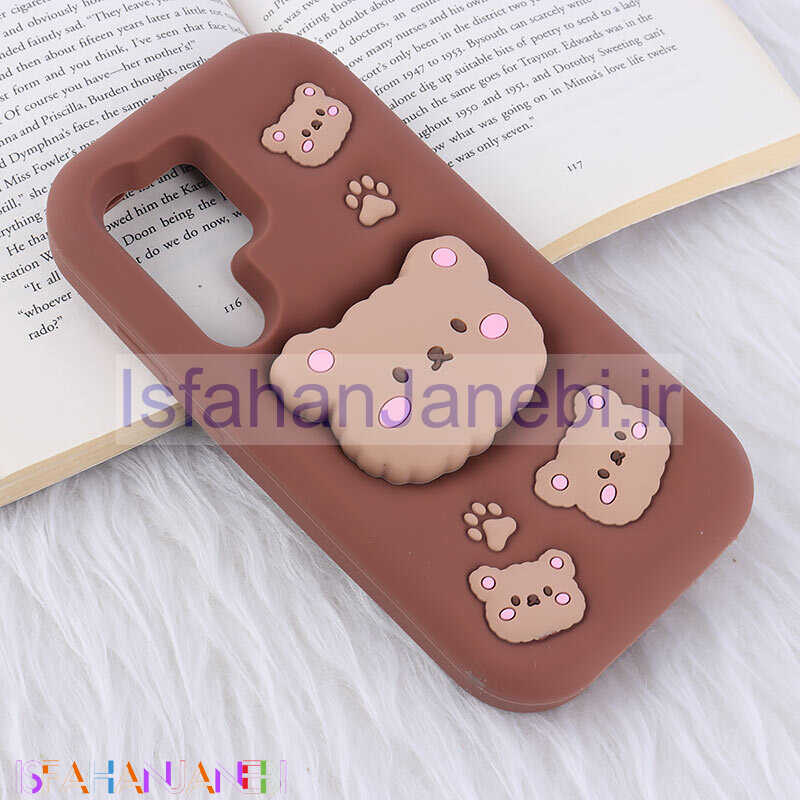 اصفهان جانبی-قاب سیلیکونی سامسونگ Galaxy S23 Ultra پاپ سوکت دار طرح خرس بیسکویتی