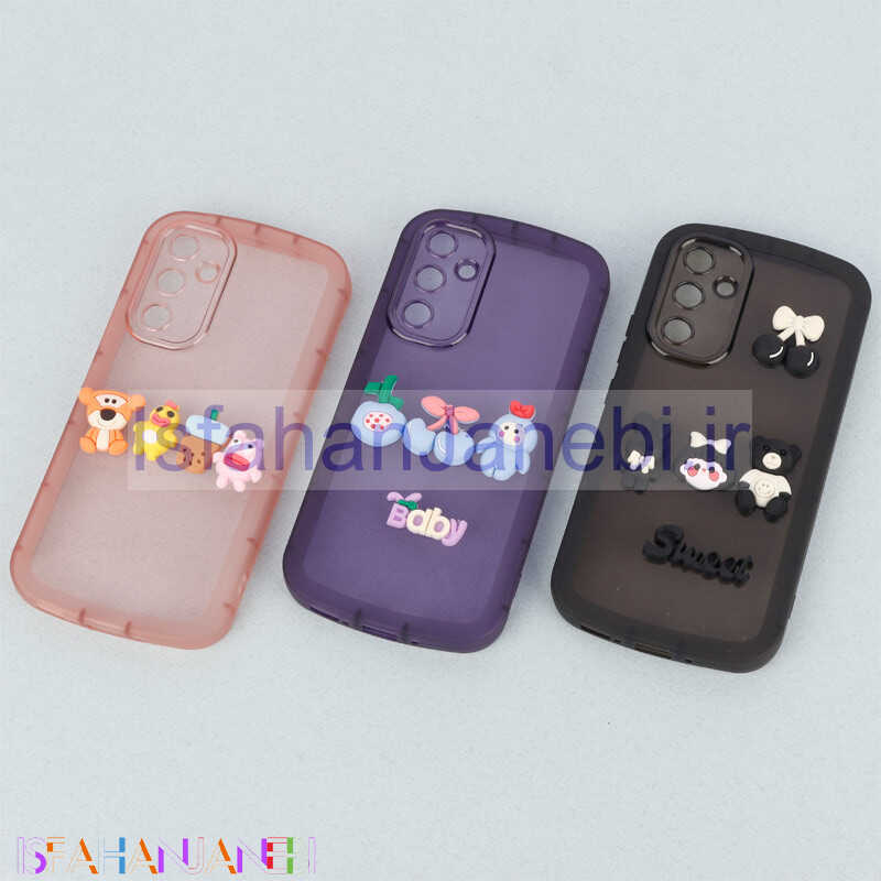 اصفهان جانبی-قاب متال ژله ای عروسک برجسته محافظ لنزدار Samsung Galaxy A54