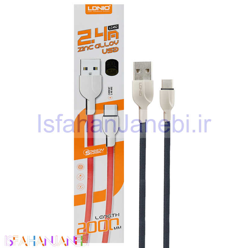 اصفهان جانبی-کابل LDNIO LS412 2.4A Type-C 2M
