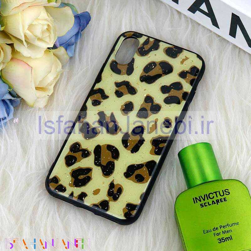 اصفهان جانبی-قاب پشت گلسی پلنگی iPhone X/XS