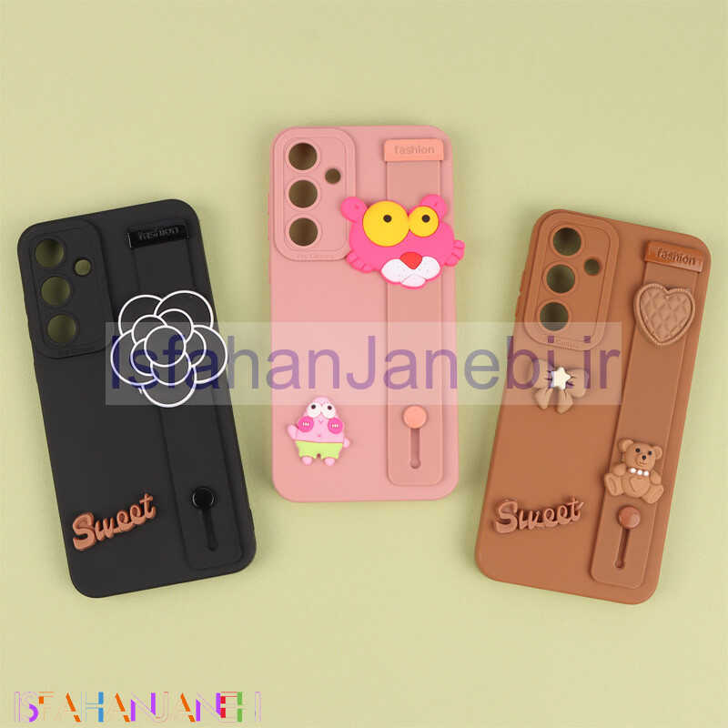 اصفهان جانبی-قاب سیلیکونی ژله ای دستبندی محافظ لنزدار Samsung Galaxy A55