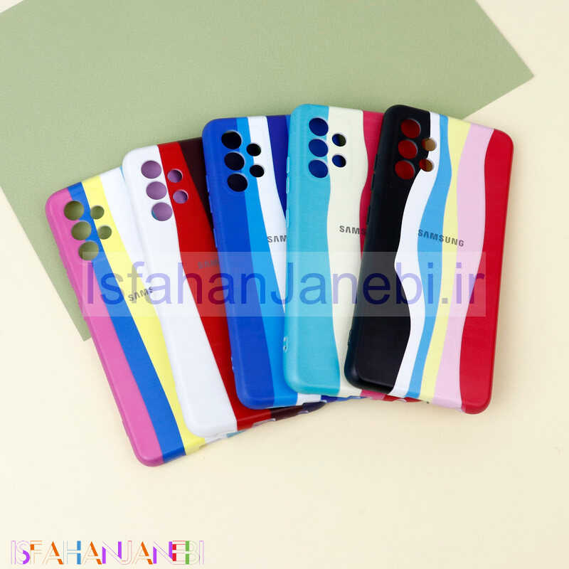 اصفهان جانبی-قاب محافظ لنزدار رنگین کمانی Highcopy سامسونگ Samsung Galaxy A32 4G سری A