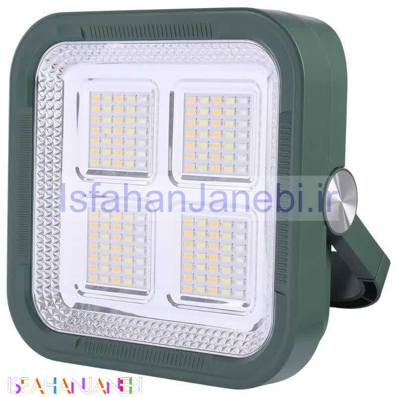 اصفهان جانبی-پروژکتور ال ای دی شارژی 20 وات دی پی DP-7171 + پنل خورشیدی