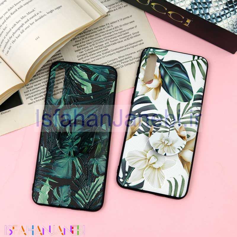 اصفهان جانبی-قاب فانتزی برجسته + پاپ سوکت طرح گل سامسونگ A30s / A50s سری F