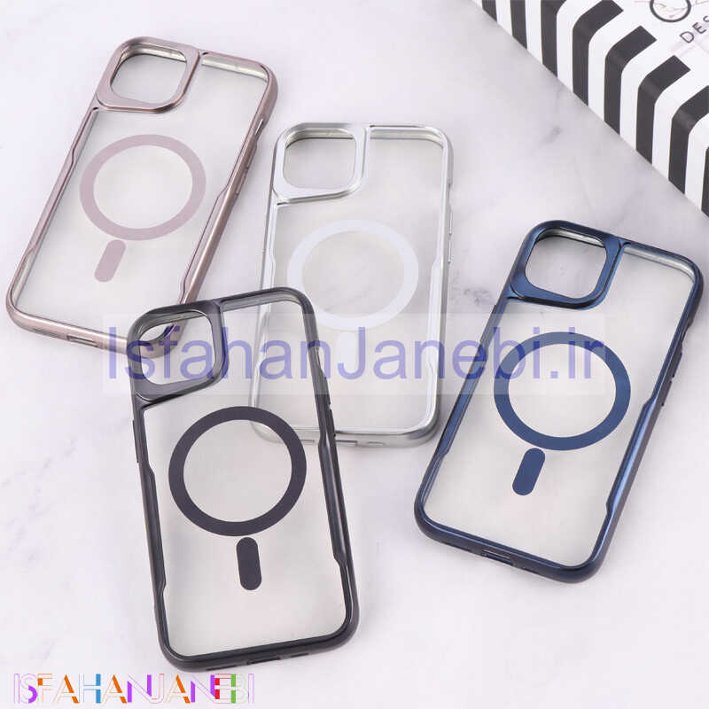 اصفهان جانبی-قاب شفاف آیفون iPhone 14 / 13 طرح مگ سیف تیتانیوم