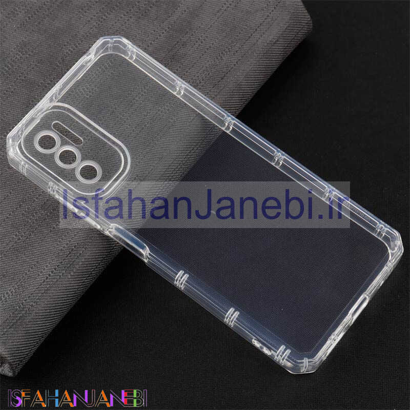 اصفهان جانبی-قاب ژله ای بی رنگ شیائومی Redmi Note 10 5G / Poco M3 Pro محافظ لنزدار