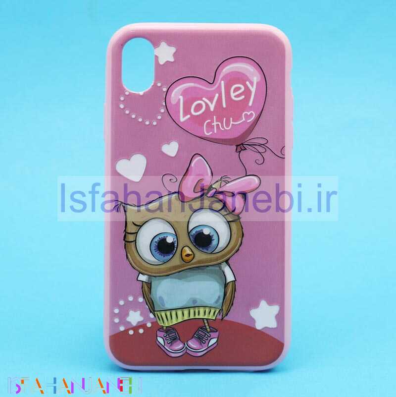 اصفهان جانبی-قاب فانتزی برجسته صورتی طرح کارتونی آیفون iPhone XR