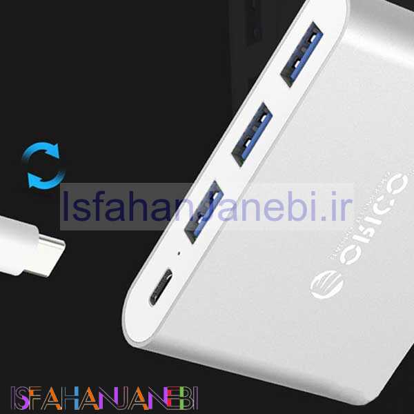 اصفهان جانبی-هاب 4 پورت Type-C اوریکو RC3A