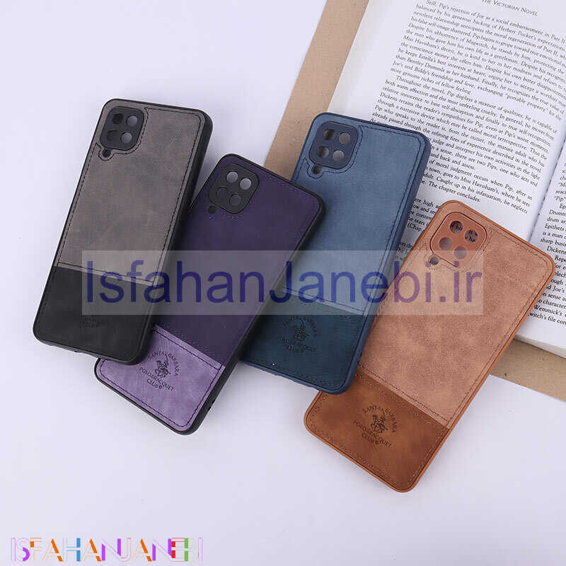اصفهان جانبی-قاب چرمی Polo & Racquet Club سامسونگ Galaxy A12 / M12 دو تکه محافظ لنزدار