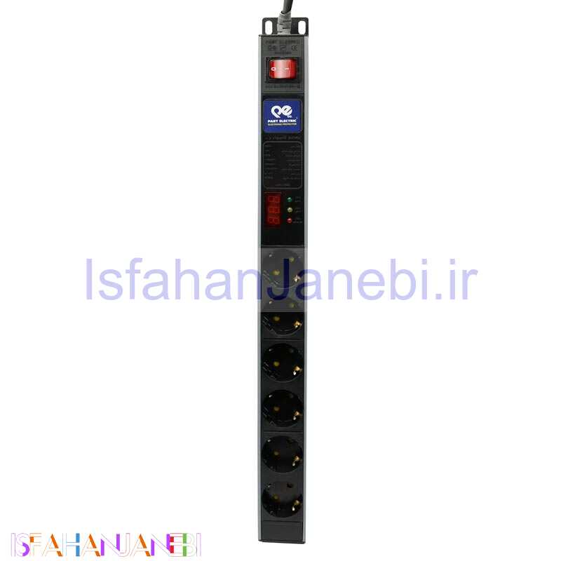 اصفهان جانبی-محافظ برق صوتی تصویری 6 خانه ارت دار پارت الکتریک با کابل 1/8 متری Part Electric PE5834