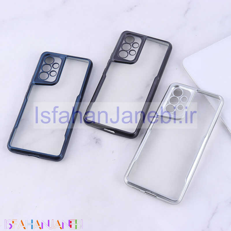 اصفهان جانبی-قاب ژله ای شفاف سامسونگ Galaxy A53 5G طرح تیتانیوم محافظ لنزدار