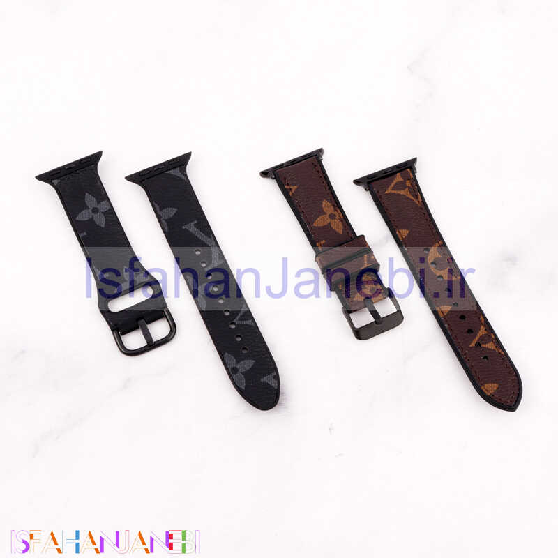 اصفهان جانبی-بند چرمی Watch Band اپل واچ 38/40mm طرح LV بزرگ