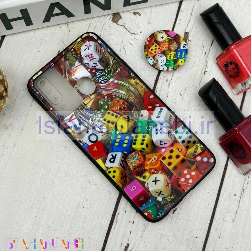 اصفهان جانبی-قاب طرحدار محافظ لنزدار کشویی + پاپ سوکت طرح تاس سامسونگ A20s سری B