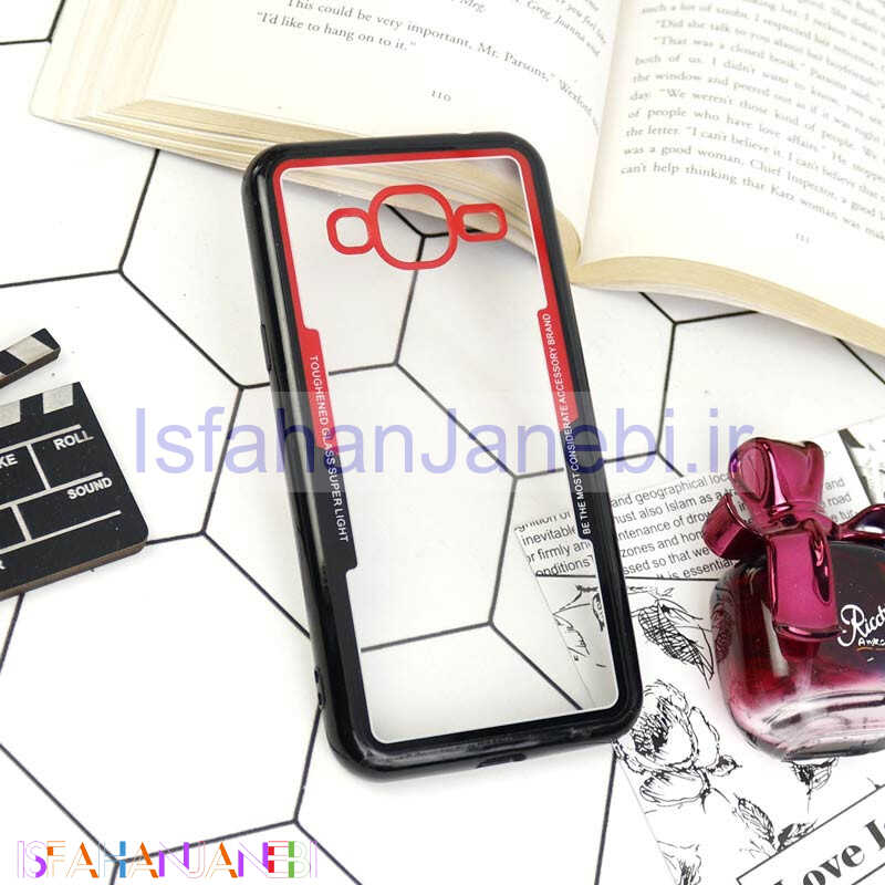 اصفهان جانبی-قاب ژله ای دور رنگی ریمکس Samsung Galaxy J3 مشکی قرمز