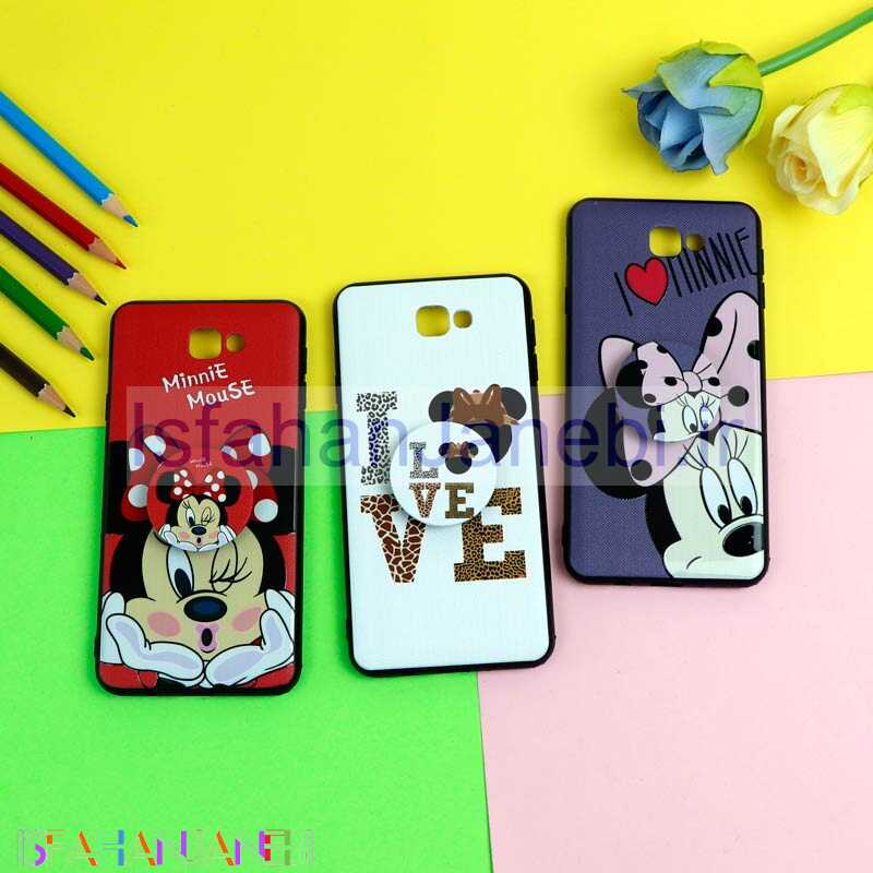 اصفهان جانبی-قاب فانتزی برجسته + پاپ سوکت طرح میکی موس سامسونگ J7 Prime سری D