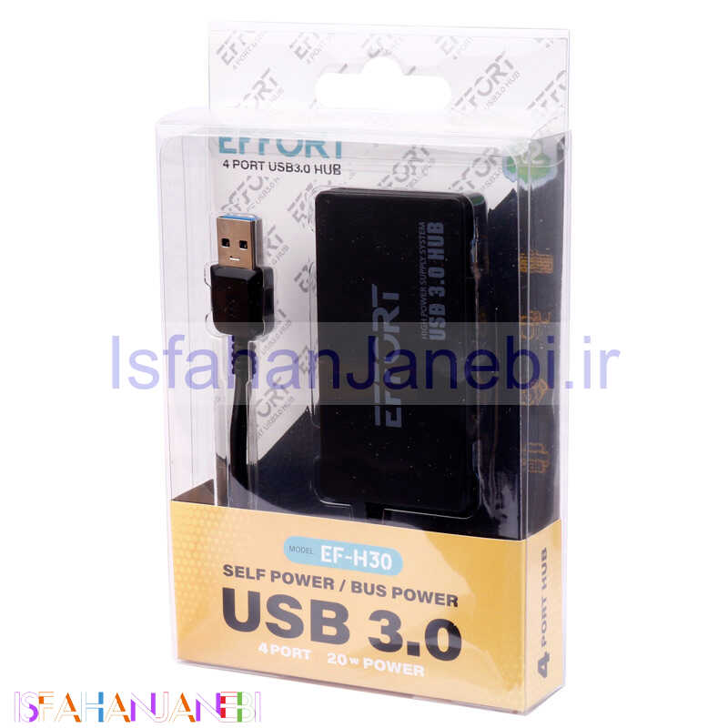 اصفهان جانبی-هاب 4 پورت USB3.0 ایفورت EF-H30