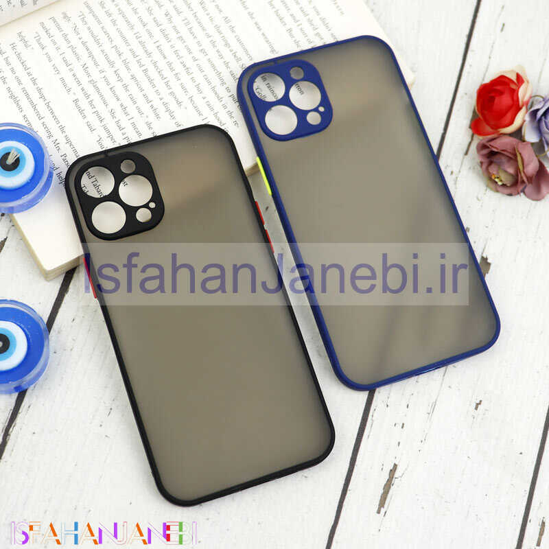 اصفهان جانبی-قاب PC مات محافظ لنز دار iPhone 12 Pro Max