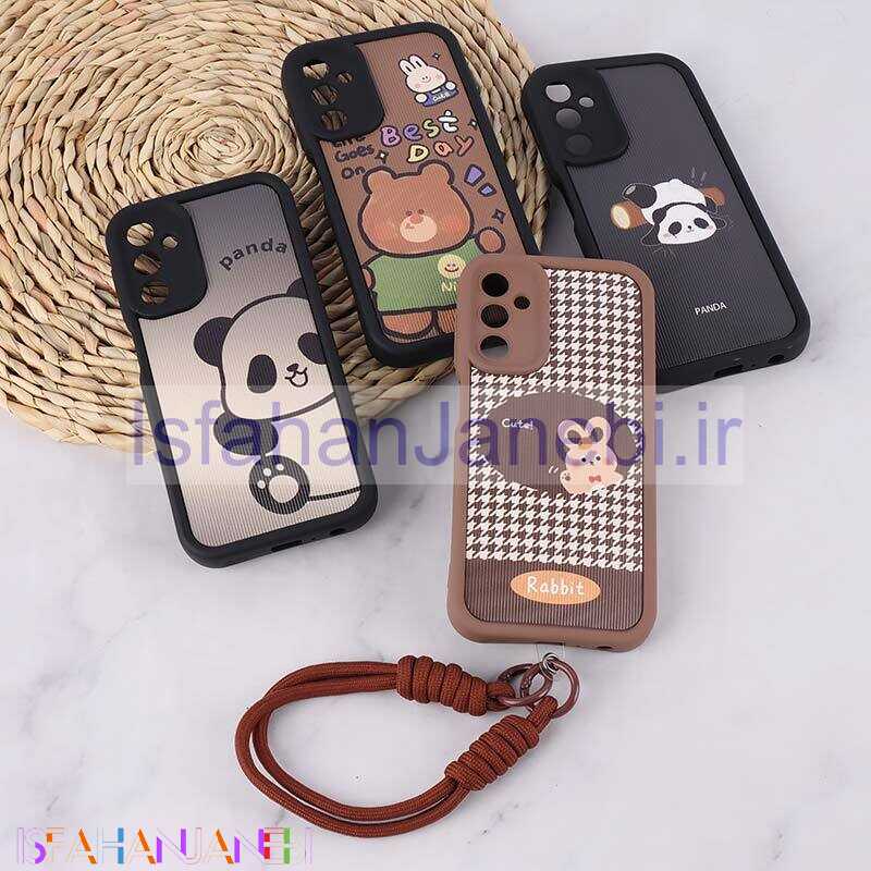 اصفهان جانبی-قاب کبریتی سولید سامسونگ Galaxy A24 4G محافظ لنزدار با بند مچی