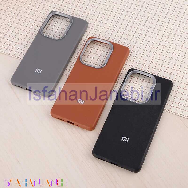 اصفهان جانبی-قاب چرمی ژله ای Leather شیائومی Redmi Note 13 Pro 4G لوگو متال