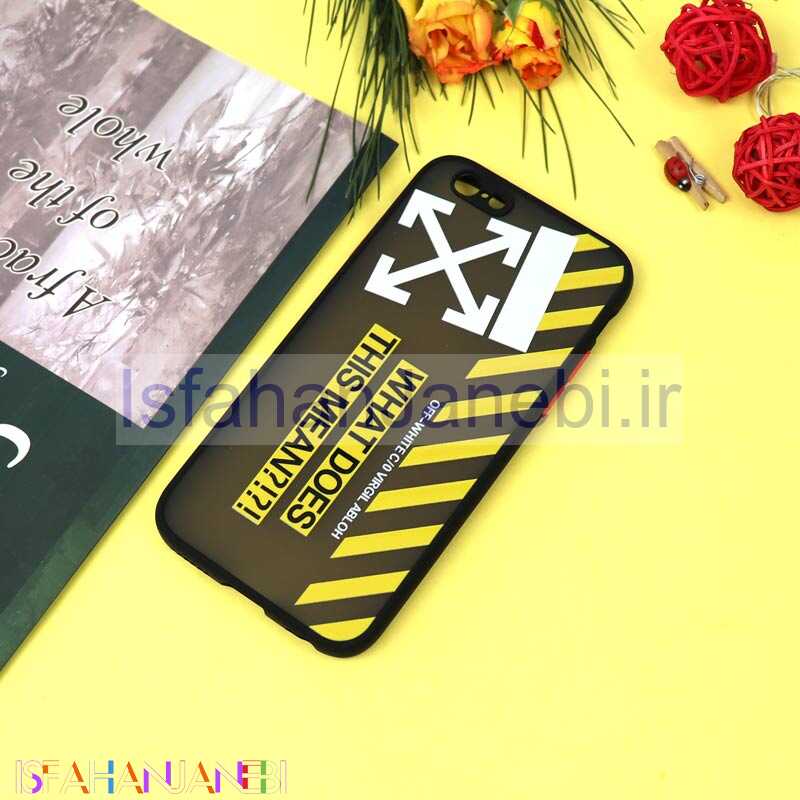 اصفهان جانبی-قاب PC مات محافظ لنزدار طرحدار Off White آیفون iPhone 6 / 6s
