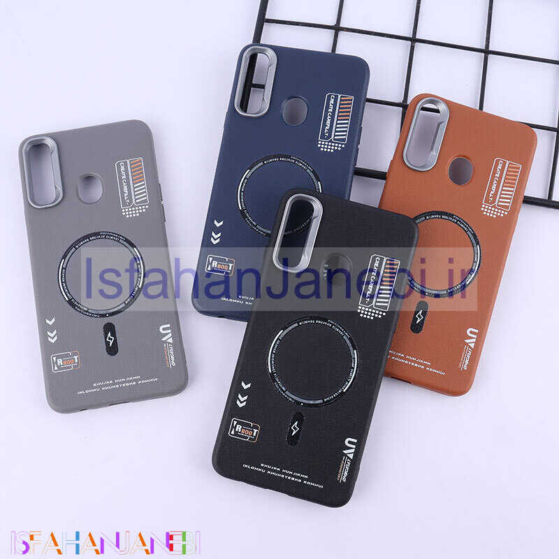 اصفهان جانبی-قاب چرمی ژله ای Leather سامسونگ Galaxy A20s طرح مگ سیف