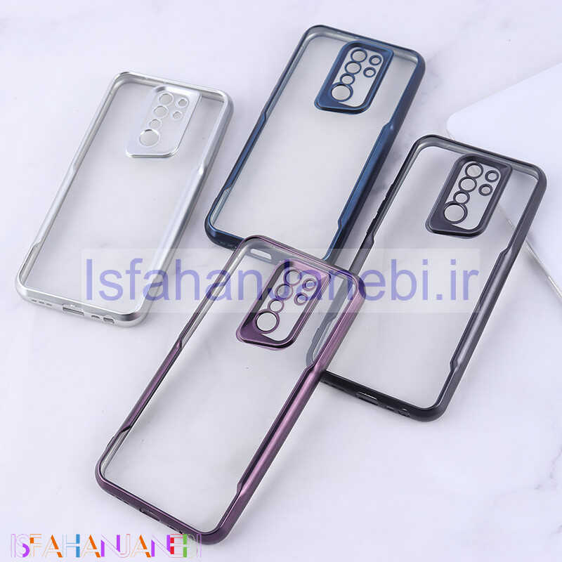 اصفهان جانبی-قاب ژله ای شفاف شیائومی Redmi 9 / 9 Prime طرح تیتانیوم محافظ لنزدار