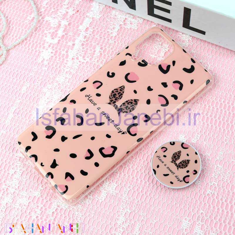 اصفهان جانبی-قاب سوپر IMD دور شفاف پاپ سوکت دار Samsung A12 خرگوش