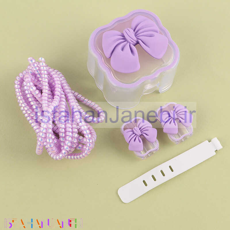 اصفهان جانبی-ست محافظ کابل و کلگی شارژر آیفون طرح پاپیون کد 1