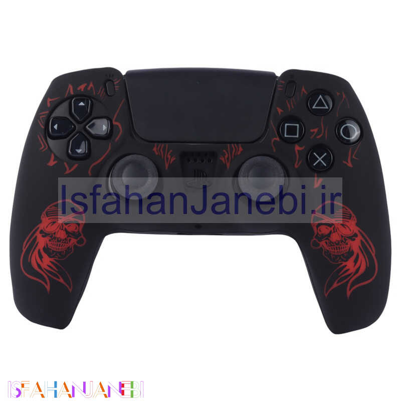 اصفهان جانبی-روکش دسته بازی PS5 طرح اسکلت مشکی قرمز