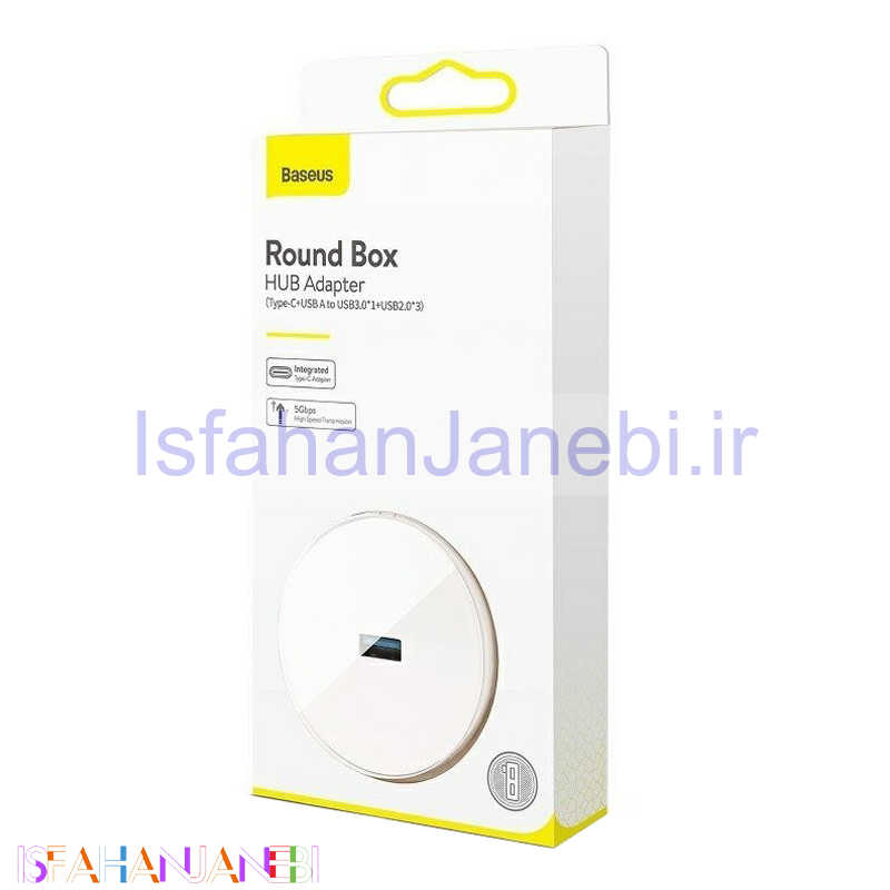 اصفهان جانبی-هاب 5 پورت Type-C باسئوس CAHUB-GB