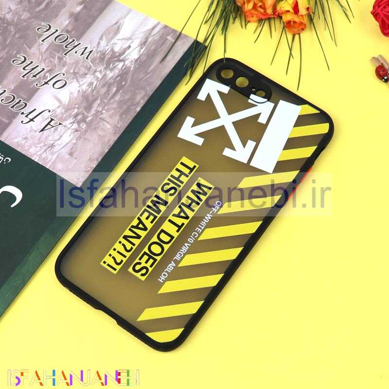 اصفهان جانبی-قاب PC مات محافظ لنزدار طرحدار Off White آیفون iPhone 7 Plus / 8 Plus