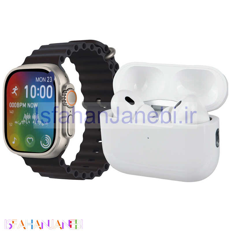اصفهان جانبی-پکیج ساعت هوشمند و هندزفری بلوتوثی ارلدام Earldom ET-SW9 49mm
