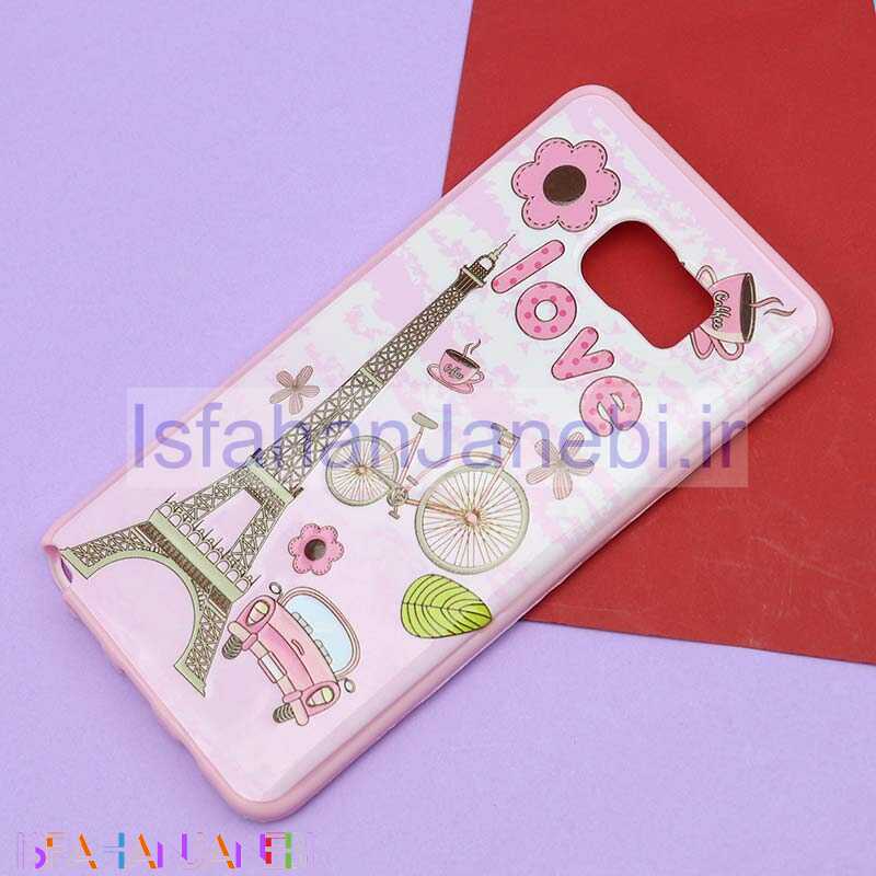 اصفهان جانبی-قاب فانتزی برجسته صورتی طرح مختلف سامسونگ Note 5