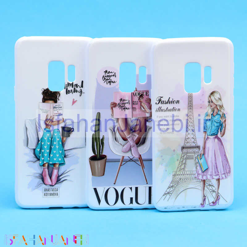 اصفهان جانبی-قاب فانتزی سفید طرح دختر سامسونگ S9