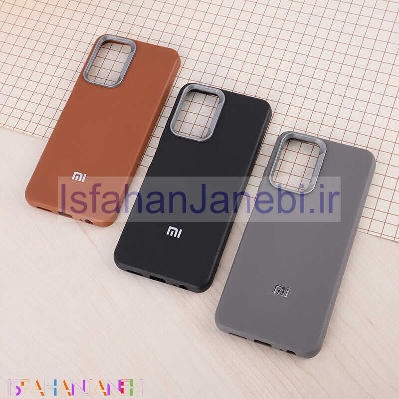 اصفهان جانبی-قاب چرمی ژله ای Leather شیائومی Redmi Note 10 4G / 10s لوگو متال