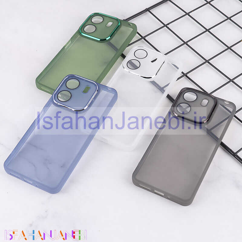 اصفهان جانبی-قاب Space شیائومی Redmi 13C / Poco C65 دور محافظ متال محافظ لنزدار