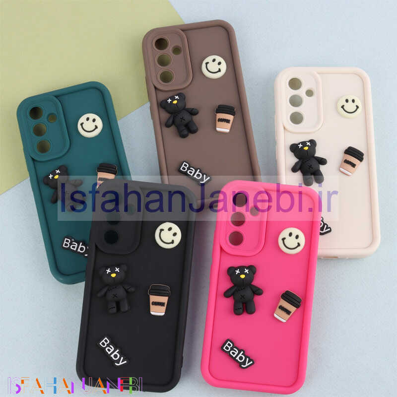 اصفهان جانبی-قاب سیلیکونی Fashion Case عروسک برجسته ریز محافظ لنزدار Samsung Galaxy A54