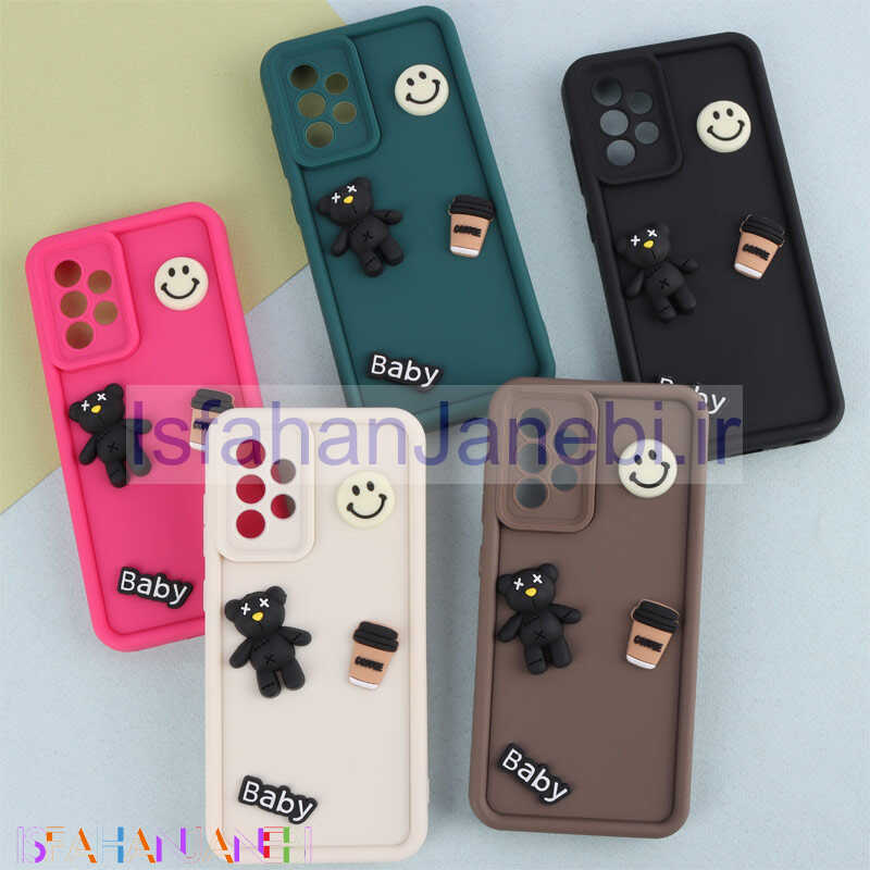 اصفهان جانبی-قاب سیلیکونی Fashion Case عروسک برجسته ریز محافظ لنزدار Samsung Galaxy A52 / A52s