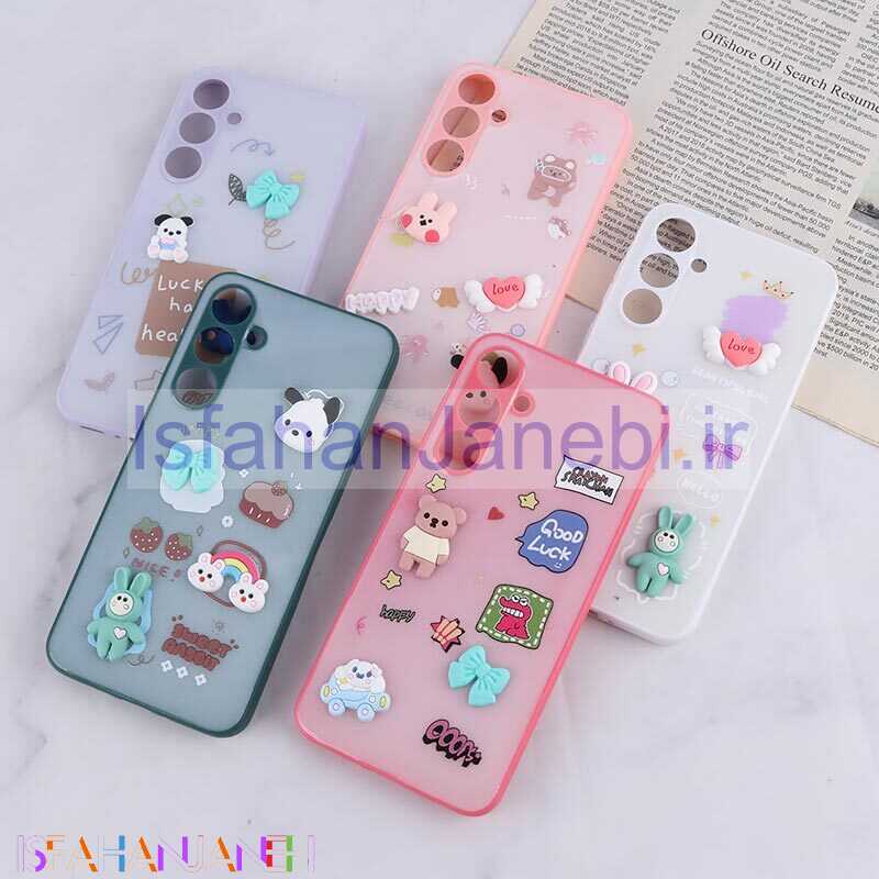اصفهان جانبی-قاب شاینی سامسونگ Galaxy A35 عروسک برجسته محافظ لنزدار