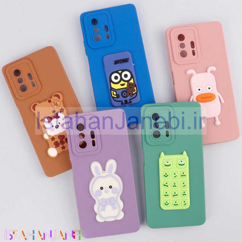 اصفهان جانبی-قاب سیلیکونی عروسکی برجسته محافظ لنزدار Xiaomi 11T / 11T Pro