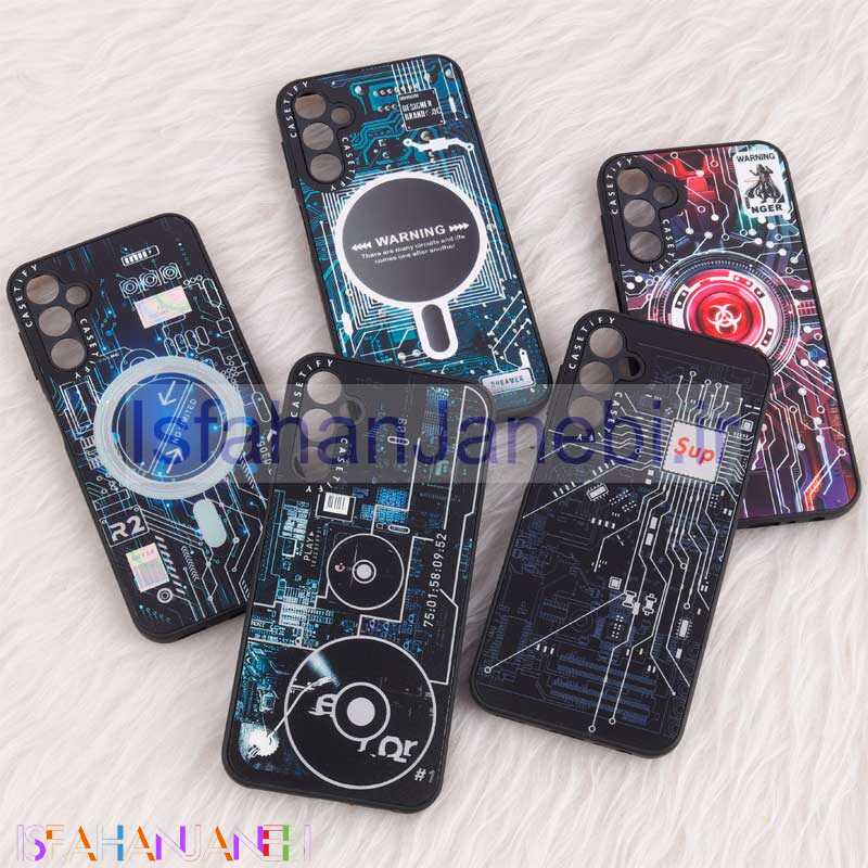 اصفهان جانبی-قاب PC طرحدار MagSafe محافظ لنزدار Samsung Galaxy A24