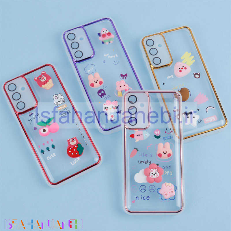اصفهان جانبی-قاب شفاف عروسک برجسته محافظ لنزدار Samsung Galaxy A15
