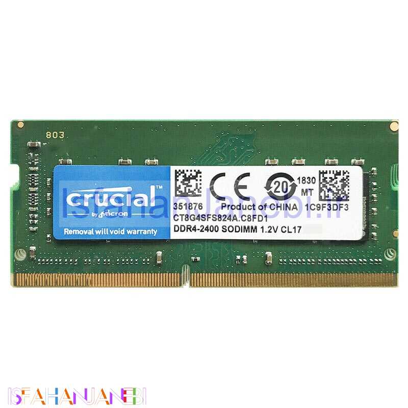 اصفهان جانبی-رم لپ تاپ کروشیال Curcial DDR4 16GB 2400MHz CL17