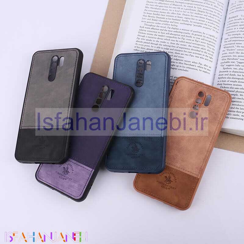 اصفهان جانبی-قاب چرمی Polo & Racquet Club شیائومی Redmi 9 / 9 Prime دو تکه محافظ لنزدار