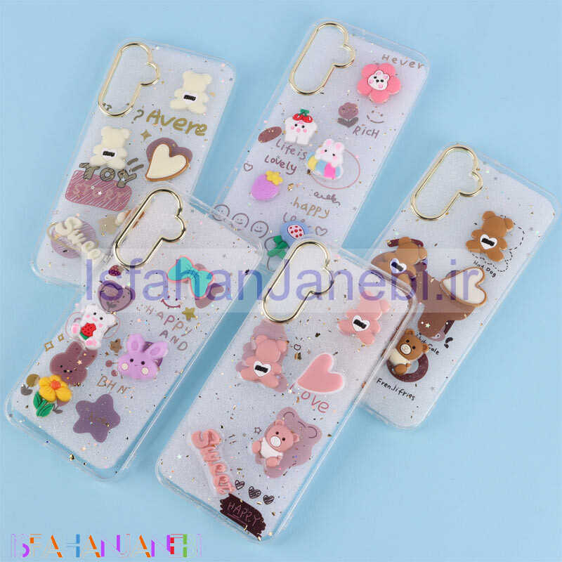 اصفهان جانبی-قاب ژله ای شفاف عروسک برجسته Samsung Galaxy A15