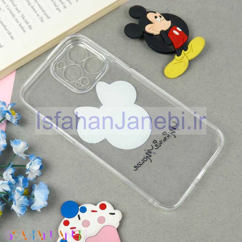 اصفهان جانبی-قاب ژله ای شفاف طرحدار مینی موس iPhone 13 Pro Max