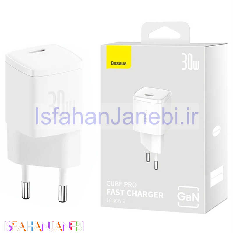 اصفهان جانبی-کلگی فست شارژ Baseus Cube Pro CCXF00030 GaN3 3A PD 30W Type-C