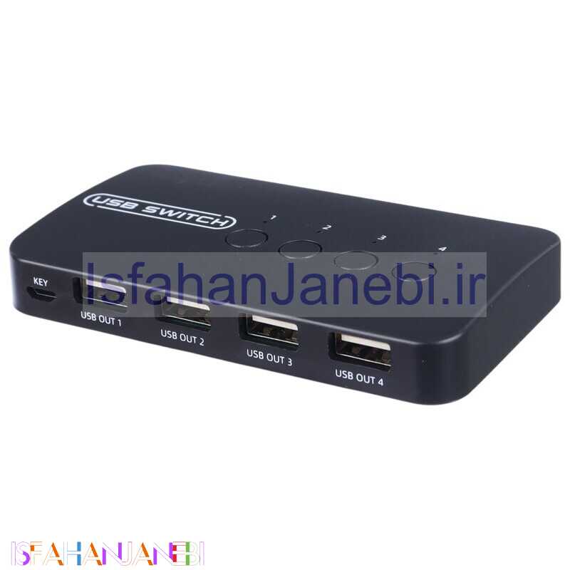 اصفهان جانبی-دیتا سوییچ 4 پورت USB رویال U404