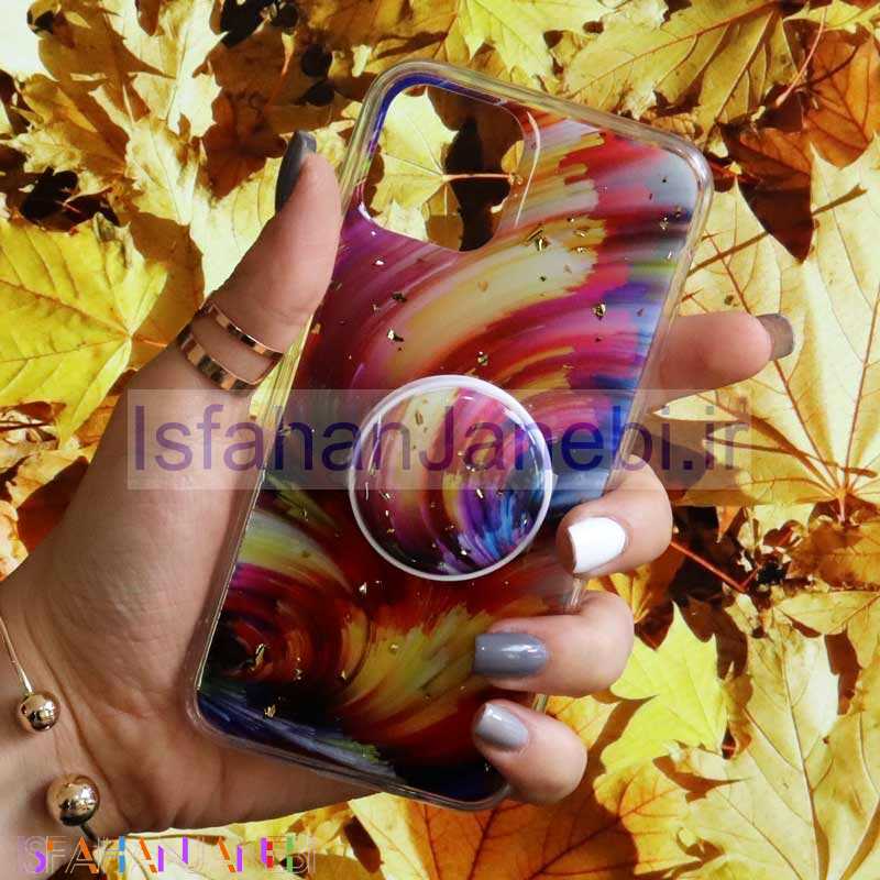 اصفهان جانبی-قاب رنگین کمانی پاپ سوکت دار خرچنگی کد8 آیفون iPhone 11 Pro