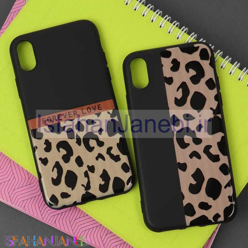 اصفهان جانبی-قاب طرحدار مشکی پلنگی آیفون iPhone X/XS
